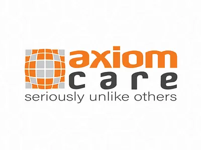 Logo Design Axiom Care axiom brand identity branding cool creative design graphic design illustration logo minimal orange vector