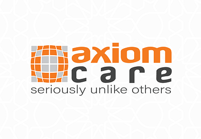 Logo Design Axiom Care axiom brand identity branding cool creative design graphic design illustration logo minimal orange vector