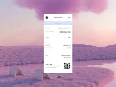 Shipping Label Design dashboard ui delivery app delivery ui design drawer modal qr code shipping label ui ui component user experience ux