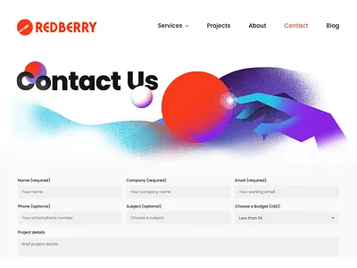 Contact Us Illustration art branding bright colorful design illustration neon ui vector