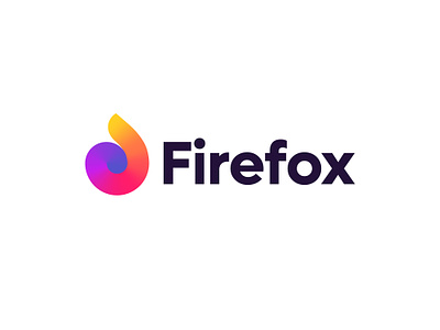 Firefox logo redesign concept branding fire flame fox logo tail
