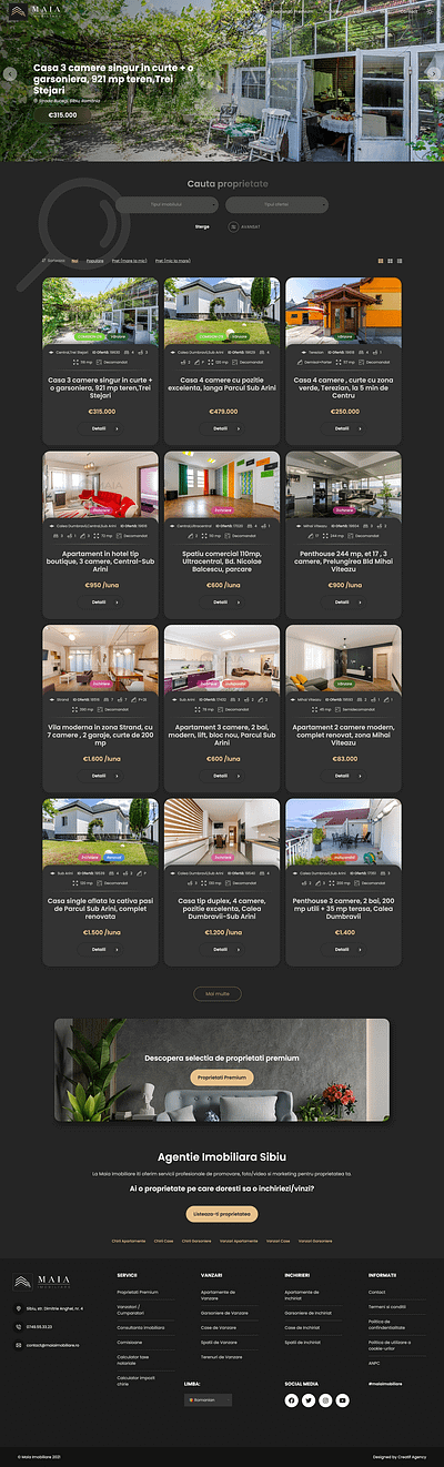 Real Estate Website Design - Creatif Agency - Web Design branding design illustration real estate real estate website ui web design web development website website design