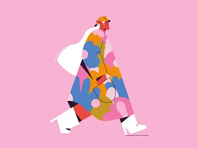 Sarah boots character character design colors flowers illustration illustration 2d minimal art outfit pink shapes shoes spring vector vector art