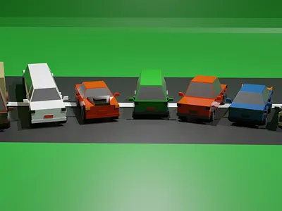 Car Exhibition 3d blender graphic design