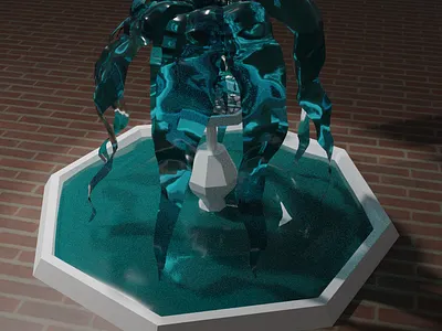Water Fountain 3d blender graphic design