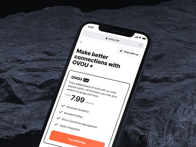 Make better connections with OVOU Plus / OVOU+ page add to contact card design connections contact sharing corporate profile ecommerce minimalism mobile design mobile ui nfc card ovou ovou plus profile card profile design share contact smart business card ui uidesign vcard web