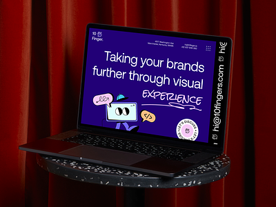 10 Fingers - Digital Agency Website 👋 agency branding clean design experimental illustration landing page logo portfolio simple studio ui ux website