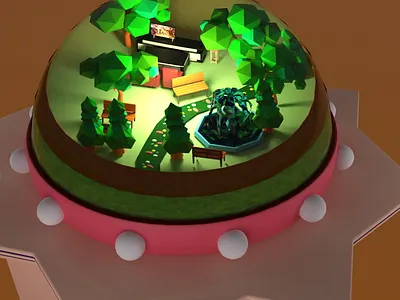 Garden Globe 3d blender graphic design