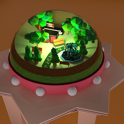 Garden Globe 3d blender graphic design