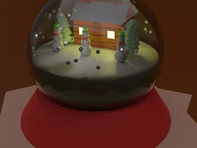 Snow Globe 3d blender graphic design