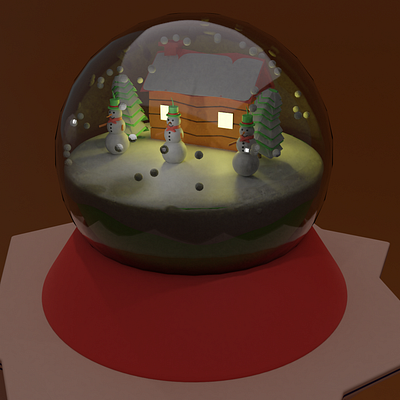 Snow Globe 3d blender graphic design