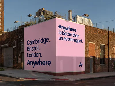Branding for Anywhere - better than just an estate agent. branding digital agency graphic design logo wordmark