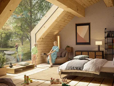 Vacation in the Woods 3d 3d modeling 3d visualization 3dart 3drender architecture archviz art blender cgi design interior desing lighting photorealism render
