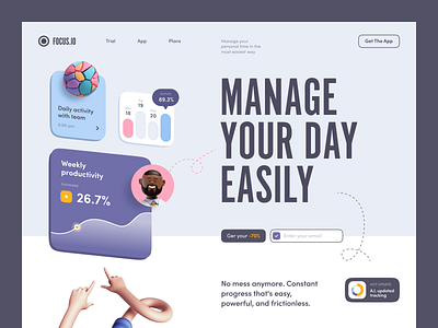 Focus Website design interface product service startup ui ux web website