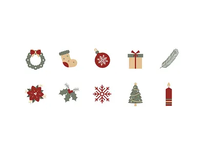 Christmas Icon set app design icon illustration ux vector