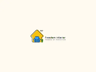 Interior Design | Logo Design brand brand identity branding colorful logo construction logo creative logo design freedom interior logo design freedom logo graphic design home decor logo illustration interior logo interior logo design logo logo design