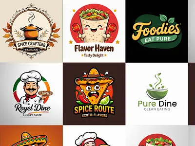 Food and Resturant Logo Design brand design brand identity creative logo food brand design food branding food illustration food logo design graphic design logo concept logo design logo inspiration logo trends packaging design restaurant logo