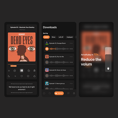 Cast box redesign - Mobile design app design app ui design castbox castbox redesign dark mode podcast app dark mode ui dark mode ui design design orange podcast podcast app podcast app dark ui podcast app ui podcast app ui design podcast player podcast player app podcast player ui podcast player ui design ui ui design