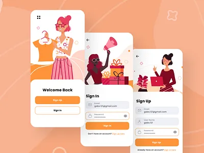Shopping UI for the holiday season 🎁 branding design illustration illustration design illustrations illustrations／ui illustrator logo ui ux