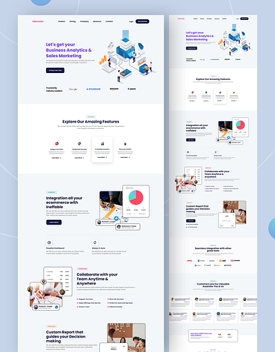 SaaS Start-up Landing Page UI Design branding creative dashboard design graphic design illustration landing page logo minimal saas startup ui ui design uidesign uikit website wireframe