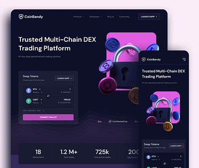 Multi-Chain DEX Trading Platform UI blockchain cryptocurrency dapps design mobile app product design ui ui design ux web3