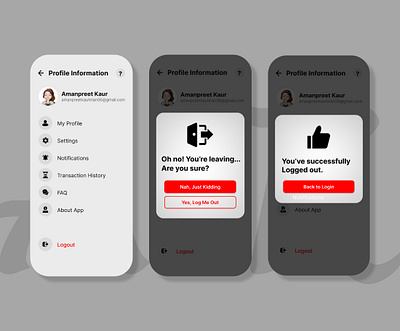 Logout Confirmation Page UI design Template app branding confirmation design graphic design illustration login logo logout page popup template typography ui uidesign ux vector