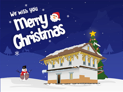 Christmas Nepal christmas concept graphic design idea illustration nepal