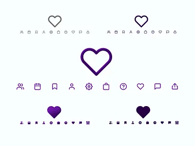 Icon states design illustration ui