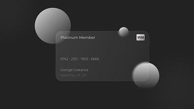 Glassmorphism Credit Card branding credit card debit card design figma glassmorphic logo ui