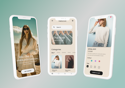 Clothing Mobile App app boutique branding cloth clothing design dress graphic design illustration landing page logo stiching ui ux