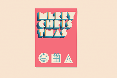 Merry christmas 2d card christmas clean color design digital flat font geometric graphic design graphicdesign minimal modern print simple type typography