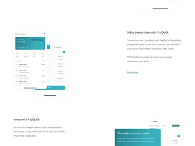 PayQuick Landing page design app design figma fintech landingpage mobileapp ui uiux