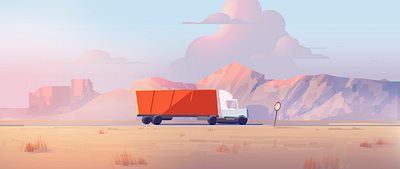 Transit Deserts 2d 2danimation animation desert illustration transportation