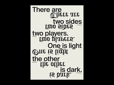 TWO SIDES Poster 2d adobe artwork black and white design graphic graphic design illustrator minimal photoshop portfolio poster poster design posters print text type typographic typography