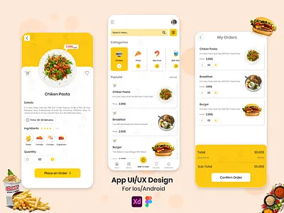 Food app design app app ui design fastfood app food food and bevarage food app food app design food ui hero area design landing page design landing page ui mobile app mobile app design mobile app ui ui ux design ui design website
