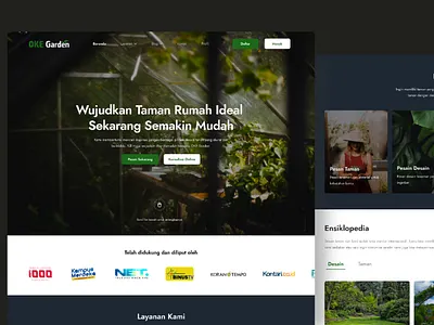 OKE Garden | Landing Page beautiful design forest garden green landing page plant real life ui ui design ux web