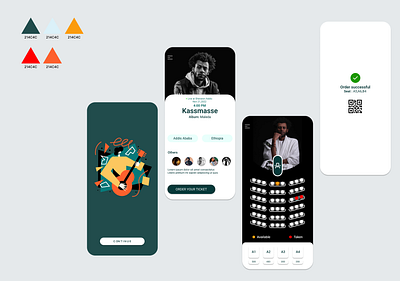 Case study for Concert booking app app design illustration logo typography ui ux