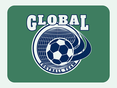 Global Football Team design football logo logo professional upqode webdesign