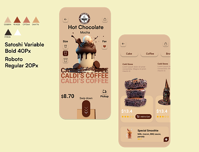 Case study coffee house ordering mobile app app branding design graphic design typography ui ux