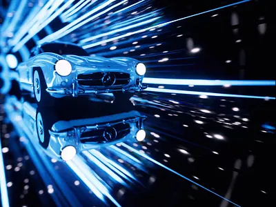 ⚡🏎️💨 3d animation blender blue branding c4d camera car cinema4d graphic design lights mercedes mercedes benz motion motion design motion graphics octane redshift vintage