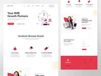 macambo homepage branding clean consultancy digital marketing homepage illustration macambo marketing agency minimalist product launch start up ui ux webdesign website white