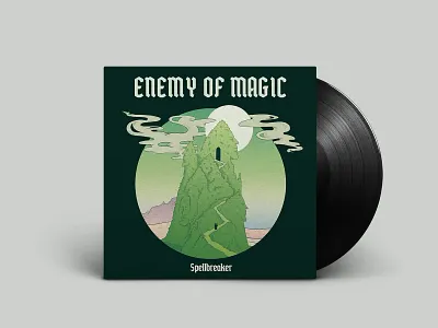 Enemy of Magic Spellbreaker Album album cover album design band art band shirt enemy of magic metal music music album music illustration print production record album typography vinyl record
