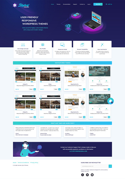 WP themes store design photoshop
