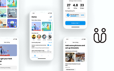 Student Jobs - Mobile Application app branding design graphic design illustration logo ui ux