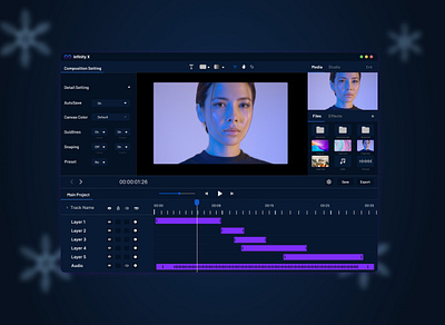 Infinity X Clean Ui Design. application design editing modern design prototype software ui ux