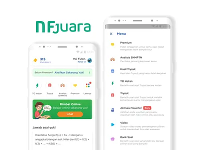NF Juara: Cleaner and Simpler. design interface development education edutech flat design icons illustration technology ui user experience user interface ux