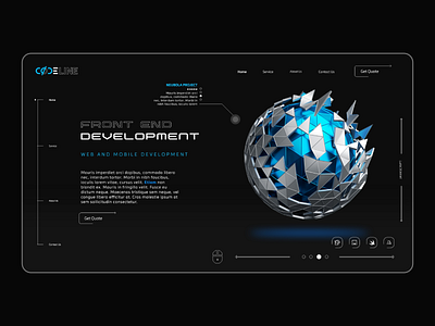 Futuristic Developers Landing Page UI UX animation app branding crypto browser design desktop figma freelancer futuristic illustration job logo sketch ui ui designer user interface ux xd