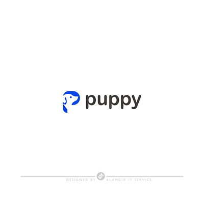 Puppy Logo design app branding graphic design icon logo puppy typography