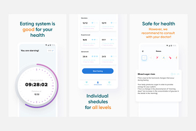 ASO for Healthy App app app design appstore aso design flat googleplay minimal screenshots ui