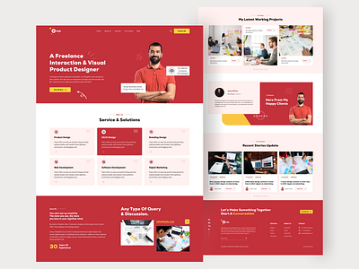 Personal Portfolio Landing Page Design designer website developer evanto landing page design minimal portfolio landing page portfolio web portfolio website design ui design ui designer ui ux web design website esign